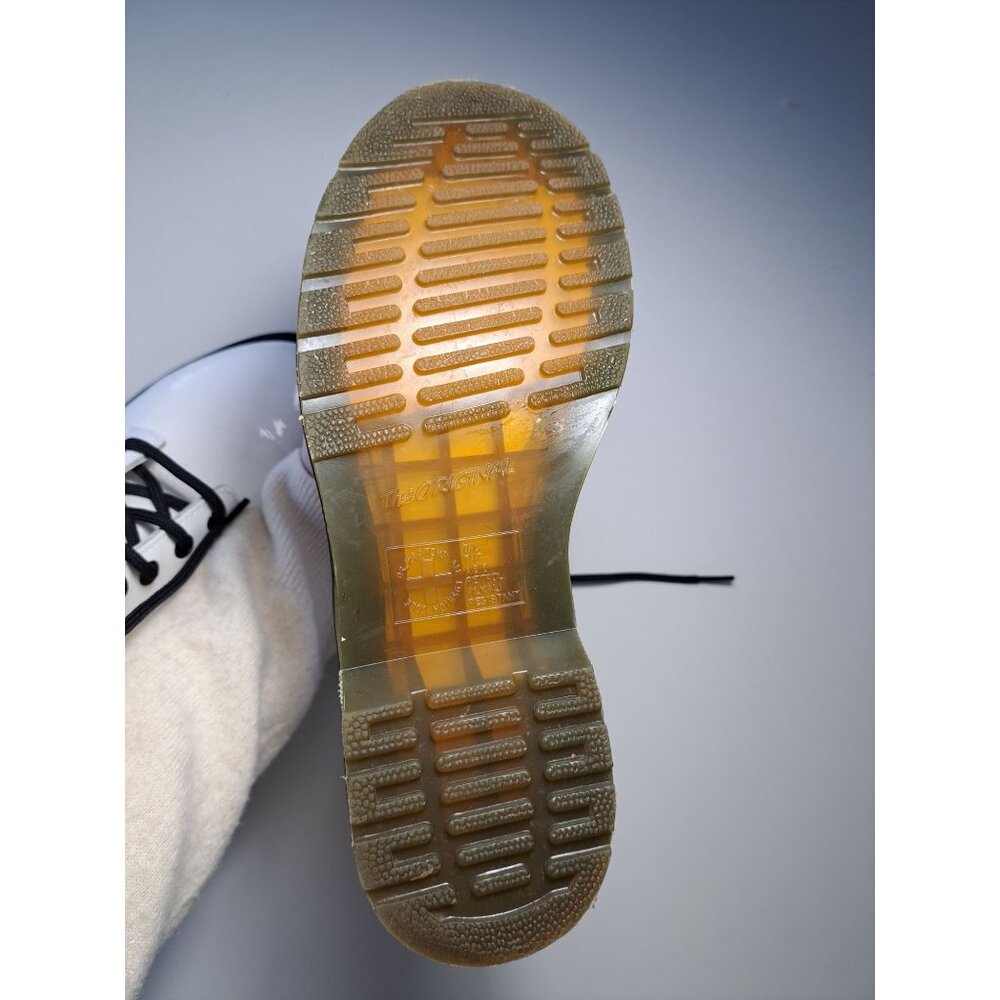 Dr. Martens White Patent Leather Boots 1460  Womens Size 7 Lace-Up  NICE - Picture 6 of 11